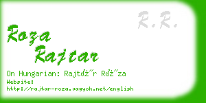 roza rajtar business card